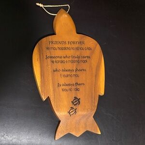 Wooden Turtle Wall Decor with Inspirational Quote